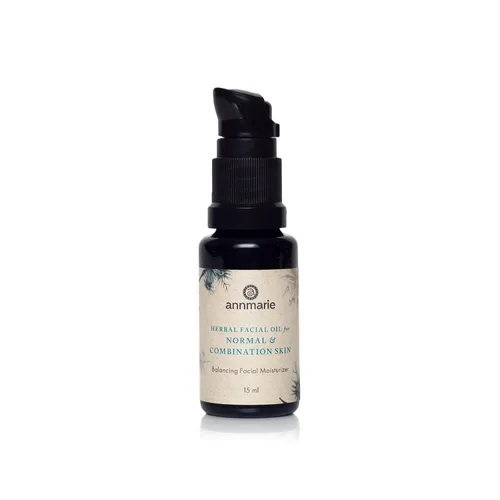 Vista 2 de annmarie Aceite facial herbario para el cuidado de la piel, 0.5 fl oz, aceite facial ligero para pieles normales y mixtas, hidratante botánico