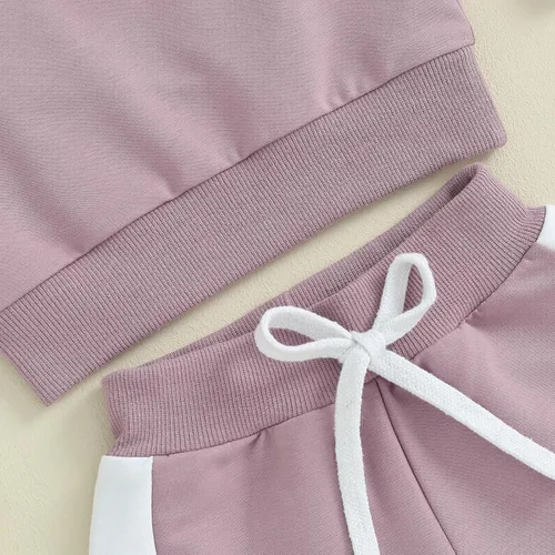 Vista 6 de Fernvia Ropa para bebé niña de 3, 6, 9, 12, 18 y 24 meses, conjuntos de sudadera de manga larga + pantalones