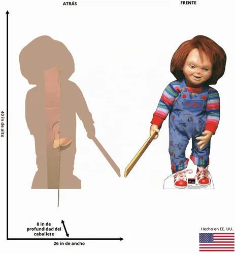 Vista 2 de Advanced Graphics figura de cartón de tamaño real de Chucky de Child's Play