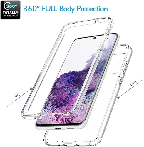 Vista 3 de Funda para Galaxy S20 5G de 6.2 pulgadas (no compatible con S20 FE), Samsung S20 para niñas, funda protectora de cuerpo completo transparente a