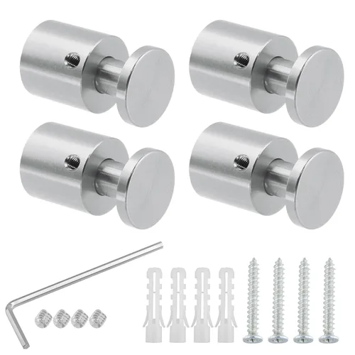 Vista 11 de Antrader Separadores transparentes, tornillos de separación para tableros publicitarios y marcos de acrílico, 25 x 40 mm (8 piezas)