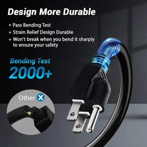 Vista 3 de YOTIGER Cable de extensión para exteriores de 1 a 4 divisores para luces de Navidad, máximo 33.3 pies de extremo a extremo (43 pies en total)