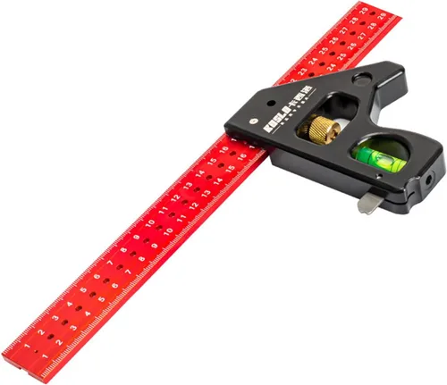 Vista 8 de Regla de ángulos de combinación de carpintero multifuncional, instrumento de medición de metal para ángulos precisos de 90/45 grados, combinación