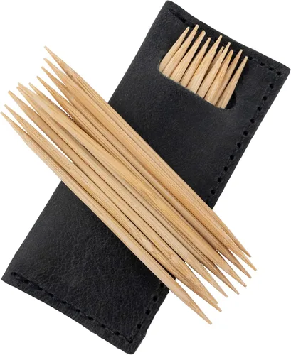Vista 12 de Hide & Drink, Juego de 4 estuches para púas de dientes, accesorios de cocina, cuero de grano completo, hecho a mano, marrón bourbon