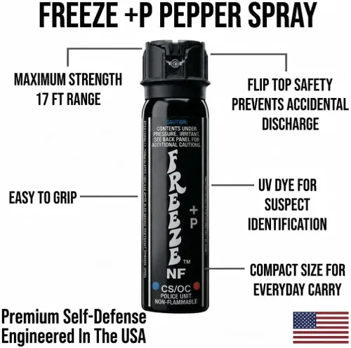Vista 2 de Freeze +P Spray pimienta (NF) - 4 oz Stream (Flip Top)