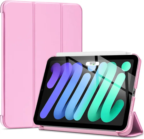Vista 18 de ProCase Smart Case for iPad mini 7 A17 Pro 2024/Mini 6 2021 8.3" -Black