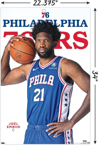 Vista 3 de Trends International NBA Philadelphia 76ers - Póster de pared de Joel Embiid Feature Series 23