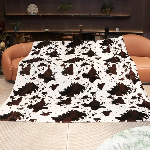Vista 34 de Manta de vaca para niños de 40 x 50 pulgadas, ropa de cama de forro polar ultrasuave para niños y niñas, manta ligera para cochecito de bebé, bonita