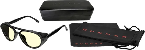 Vista 2 de GUNNAR - Gafas Tallac Premium para juegos y computadora - Bloquean el 65% de la luz azul - Tinte ámbar, ónix, Onyx
