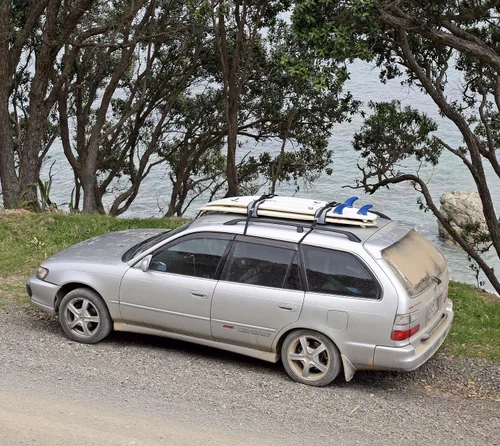 Vista 3 de Curve - Estante blando para tabla de surf con bloqueo de tabla de surf para auto (juego de 2)