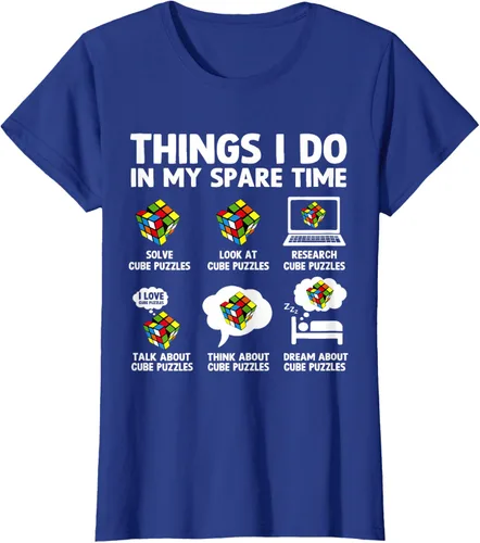 Vista 49 de Things I Do in My Spare Time Cube Puzzle Speed Cubing Camiseta