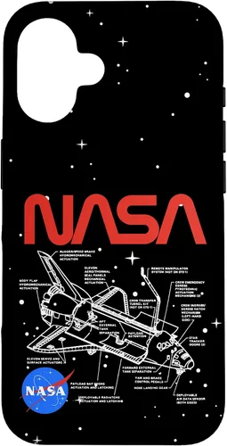 Vista 32 de NASA Carcasa con logotipo de Space Shuttle Schematic para iPhone 17