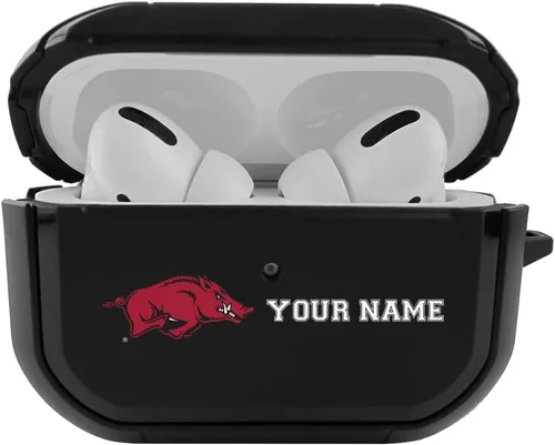 Vista 7 de Colegial - Funda negra duradera para Apple AirPods Pro (1ª/2ª generación) con mosquetón - Alabama Crimson Tide