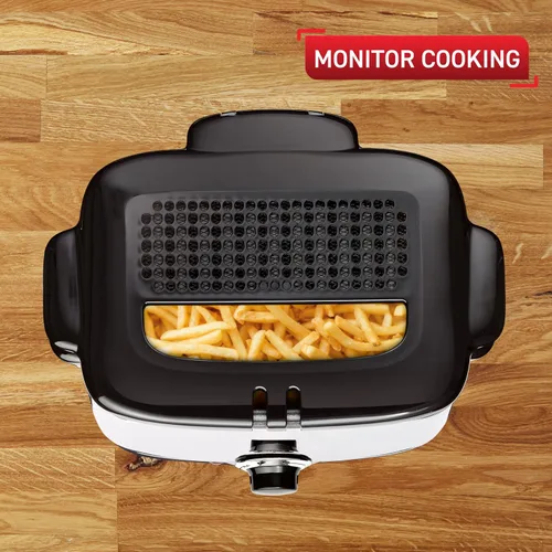 Vista 4 de T-fal Mini freidora, freidora de acero inoxidable con canasta, 1 litro, control de temperatura versátil, 900 vatios, control de temperatura, fácil