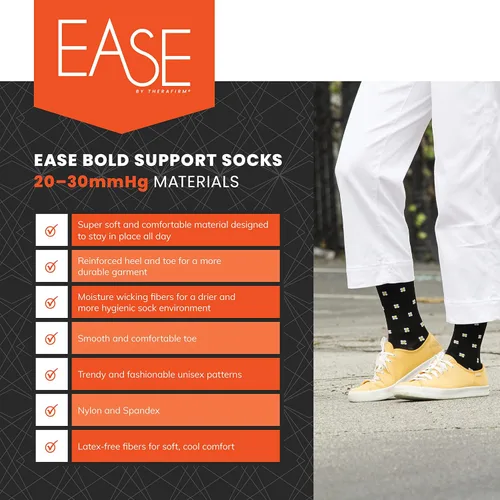 Vista 4 de Ease Bold - Calcetines de compresión degradados, compresión de 20-30 mmHg