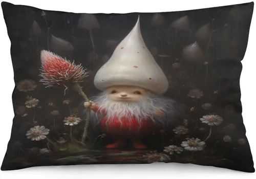Vista 11 de Funda de almohada con escena de pueblo navideño con niños, fundas de almohada de 12 x 20 pulgadas, almohadas decorativas de Navidad para sofá, funda