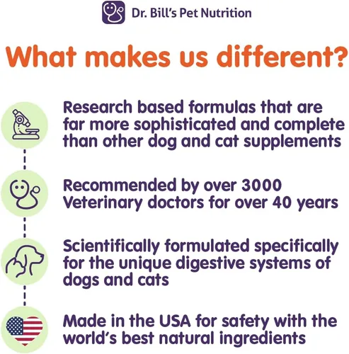 Vista 4 de Dr. Bill's Canine Ultimate Fitness & Health - Multivitamínico diario para perros para energía, longevidad y apoyo de todo el cuerpo - Suplemento