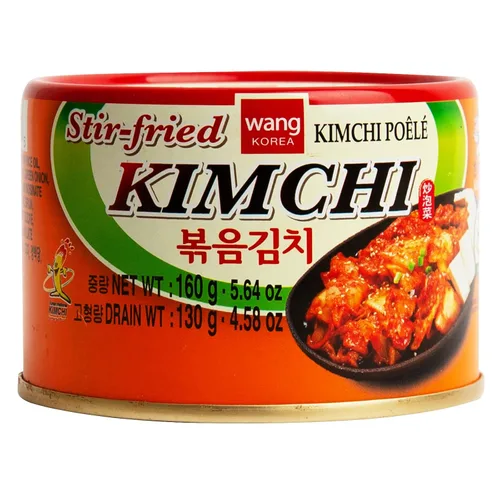 Vista 11 de Wang Kimchi coreano enlatado – Auténtico repollo de napa fermentado con Gochugaru Kimchi multiusos rico en probióticos Sabor coreano picante
