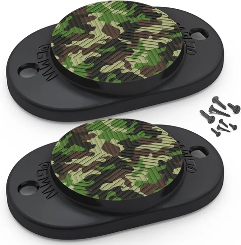 Vista 12 de GMW Gun Magnet [2-Pack] 30 lbs. Rating Magnetic Gun Mount HQ Rubber Coated Gun Magnet Buckler Series for Car, Truck, Desks, Safes, and Walls