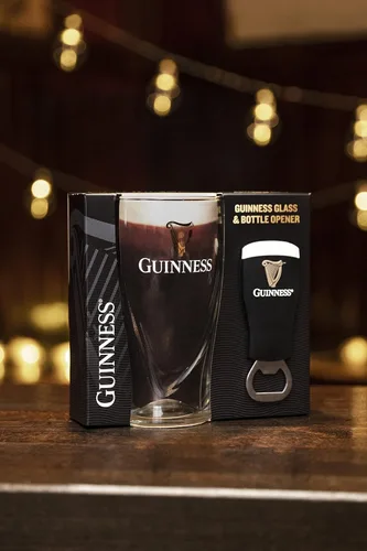 Vista 3 de Guinness Abrebotellas y vidrio en relieve oficial de 18.3 fl oz