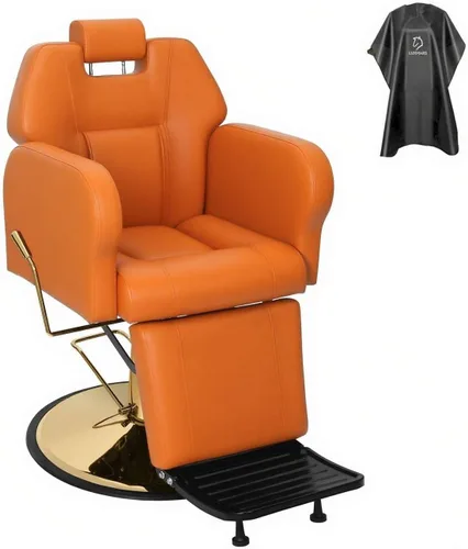 Vista 10 de Silla de peluquería hidráulica reclinable silla de peluquería sillas de peluquería silla de pelo 360 grados giratoria sillas de peluquería para Negro