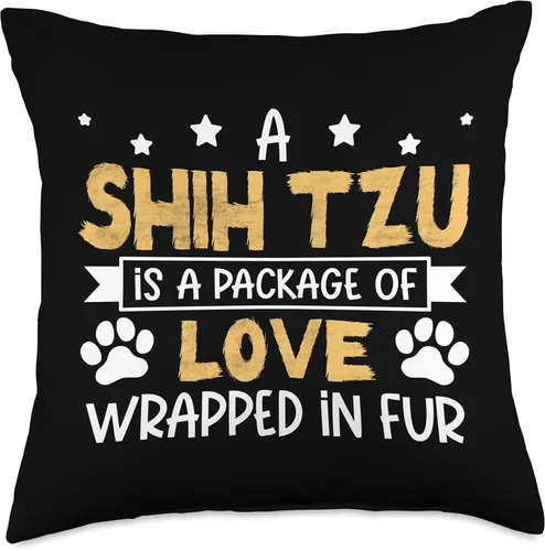 Vista 5 de Shih Tzu Shirts & Dog Lover Gifts A Package of Love Wrapped in Fur-Shih Tzu - Almohada de 16 x 16 pulgadas, multicolor