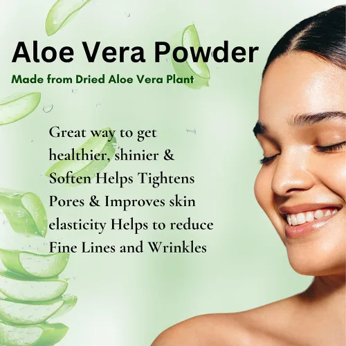 Vista 3 de Aloe Vera en polvo orgánico – 227 g (8 oz) Aloe Vera en polvo para cabello y cara Aloe Barbadensis AloeVera, cuidado natural del cabello