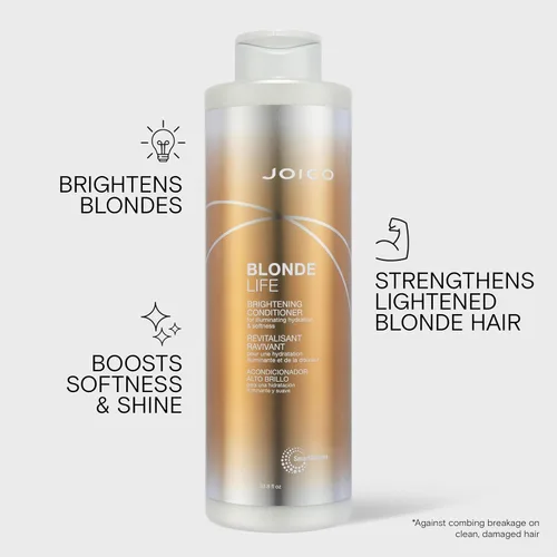 Vista 3 de Joico Blonde Life Brightening Conditioner For Blonde Hair Illuminate Hydration & Softness Add Softness & Smoothness Sulfate Free With