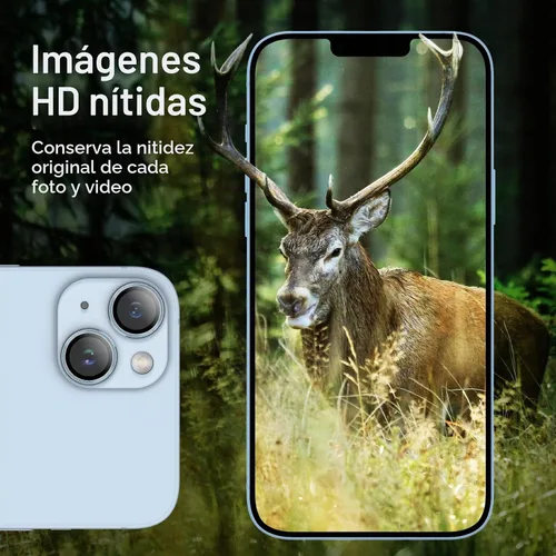 Vista 4 de JETech Protector de lente de cámara para iPhone 14/14 Plus, azul, 1 juego