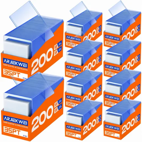 Vista 8 de 200 fundas para tarjetas de plástico duro, 3" × 4" rígido titular