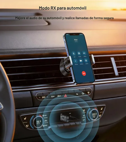Vista 4 de Transmisor Bluetooth para TV a auriculares USB y 0.138 in Ada AUX Bluetooth Adapter for Car Handsfree Call, Bluetooth Audio Transmitter Receiver