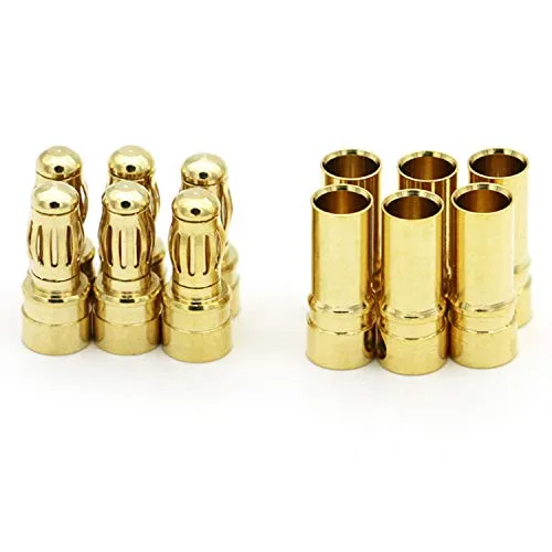 Vista 6 de Conector estilo EC3 macho/hembra 0.138 in Gold Bullet Plug Pack de 10 pares