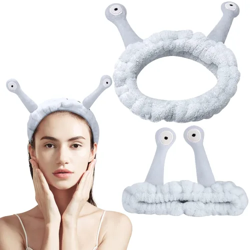 Vista 72 de Bonita diadema de caracol rosa, cara lavada para mujer, maquillaje, ducha, spa