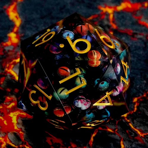 Vista 16 de Dados de mazmorras y dragones D20,3.346 in Dragon Eye D20,Dados de núcleo líquido para TTRPG