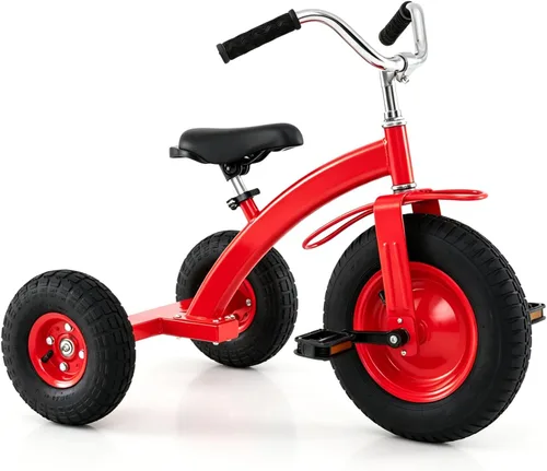Vista 10 de BABY JOY Triciclo para niños, triciclo de rueda delantera de 15 pulgadas Verde