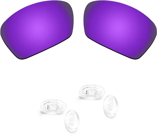 Vista 8 de Eye Opening Stuff Lentes de repuesto polarizadas y almohadillas de nariz compatibles con gafas de sol Oakley Plaintiff OO4057 Dorado