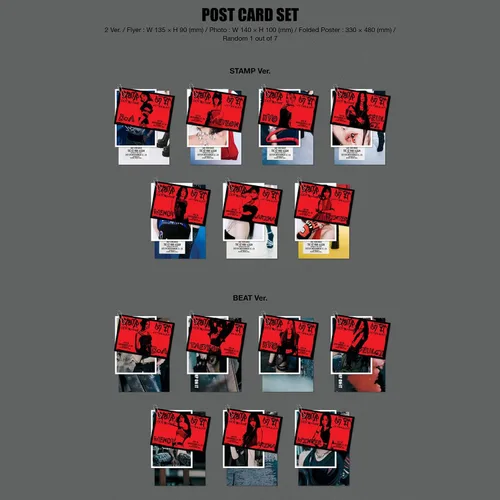 Vista 6 de GOT the beat - 1er mini álbum [Stamp On It] (BEAT Ver.) libro de fotos + CD-R + juego de tarjetas postales (volante, foto, póster plegado) + tarjeta