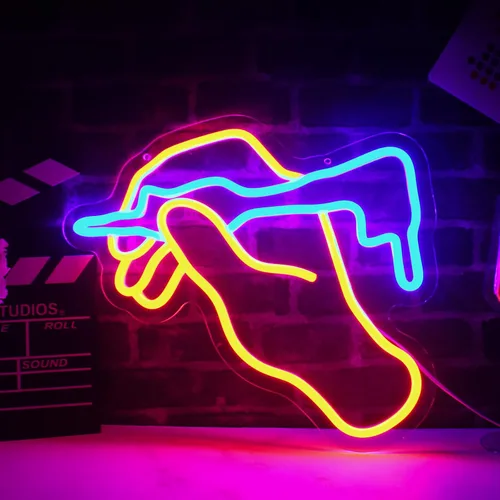 Vista 7 de Letrero de neón de plátano bailarín, luz de neón de plátano, letrero con luz LED para decoración de pared, regulable para arte de pared