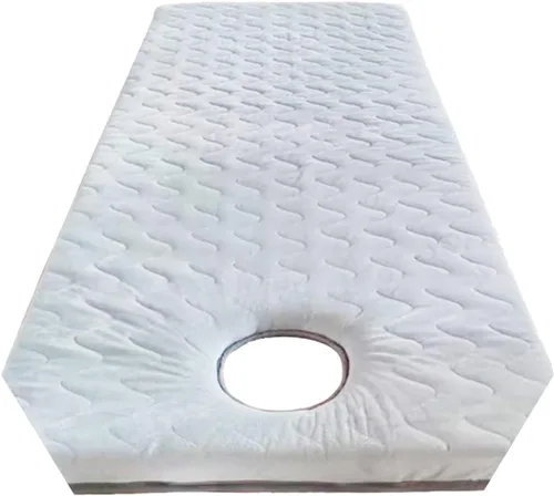 Vista 9 de Cojín de espuma viscoelástica para cama cuadrada, redonda, trapezoidal, para cama de spa, almohadilla de felpa para mesa de masaje, con orificio