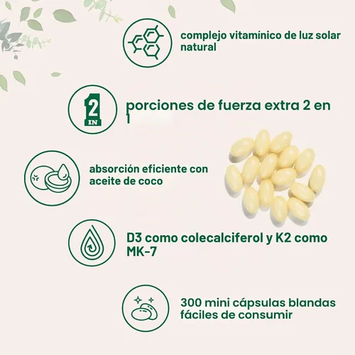 Vista 4 de Micro Ingredients Vitamina D3 10000 iu + K2 200 mcg de aceite de coco cápsulas blandas y complejo de colágeno múltiple para mujeres, paquete de 2