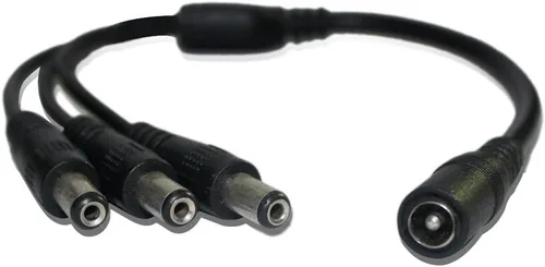 Vista 4 de ESUMIC® corriente continua hembra a macho divisor cable Adaptador para luces de tira LED.