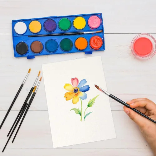 Vista 3 de 100 hojas de papel de acuarela a granel, 140 lb/300 GSM, papel grueso de color de agua de prensado en frío, almohadilla de acuarela para bocetos