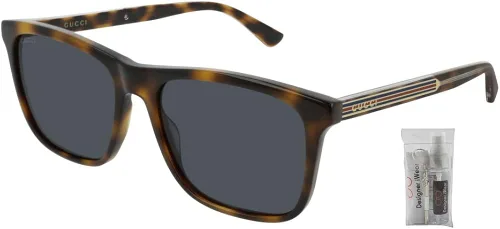 Vista 3 de Gucci GG0381S - Gafas de sol cuadradas para hombres para mujeres paquete con kit de cuidado de gafas de cortesía iWear de diseñador