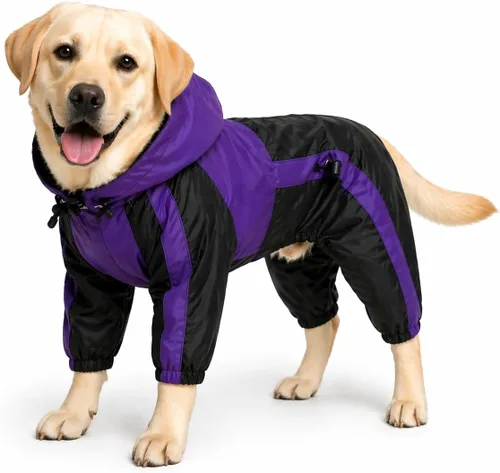 Vista 33 de Ropa para mascotas, abrigo impermeable de nailon para mascotas, chaqueta de lluvia adorable con capucha perfecta para razas de perros pequeños, Verde