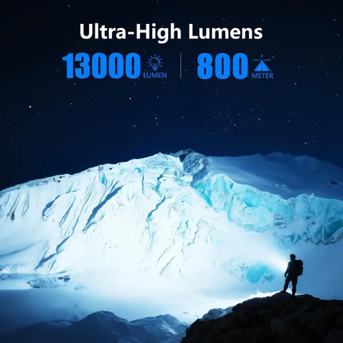 Vista 10 de PHILIPS - Linternas recargables de alto lúmenes, 13000 lm, linterna profesional inteligente súper brillante con atenuación continua y memoria