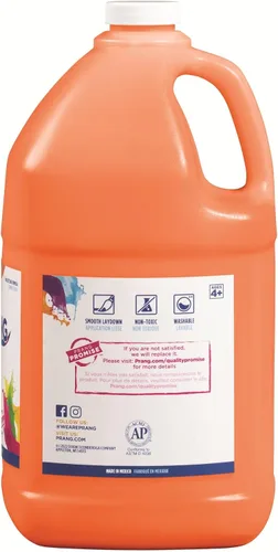 Vista 3 de Prang Pintura al témpera lavable lista para usar, galón, naranja