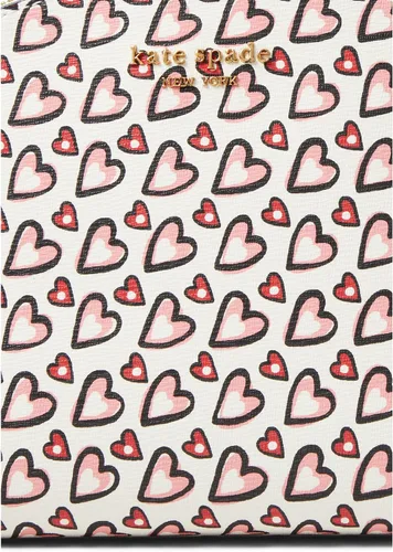 Vista 4 de Kate Spade New York Morgan - Bolso cruzado de domo con estampado de corazón de San Valentín