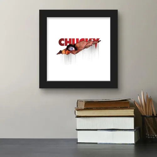 Vista 4 de Trends International Gallery Pops Child's Play - Póster de pared de ojo de Chucky, 12.00 x 12.00 pulgadas, versión de marco negro