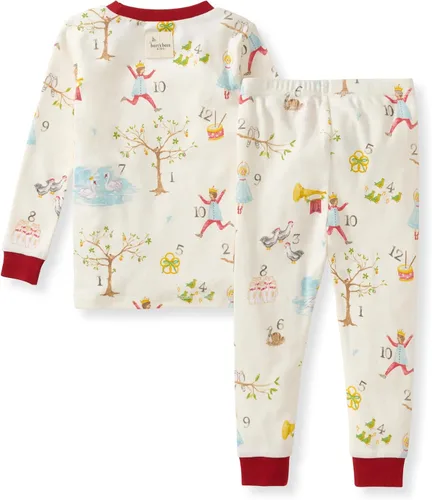 Vista 2 de Burt's Bees Baby Pijama para niña, 2 piezas, camiseta de manga larga y pantalones de algodón orgánico