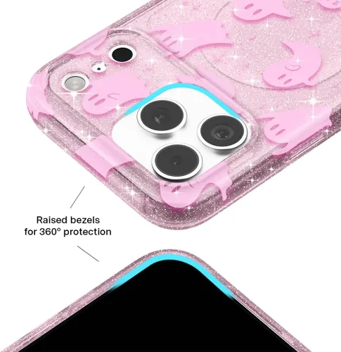 Vista 307 de VELVET CAVIAR Funda para iPhone 15, compatible con MagSafe, probada contra caídas de 10 pies, fundas protectoras de diseño, leopardo color rosa